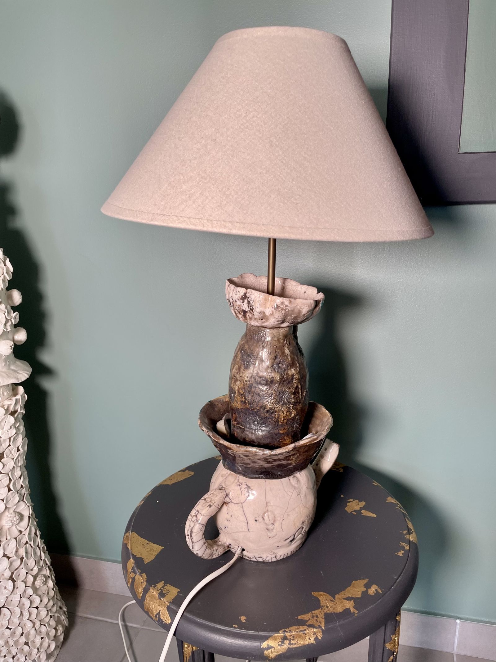 Lampe vaisselle raku