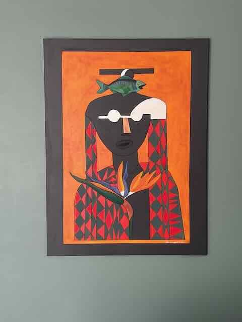 Arlequin et son oiseau de paradis.